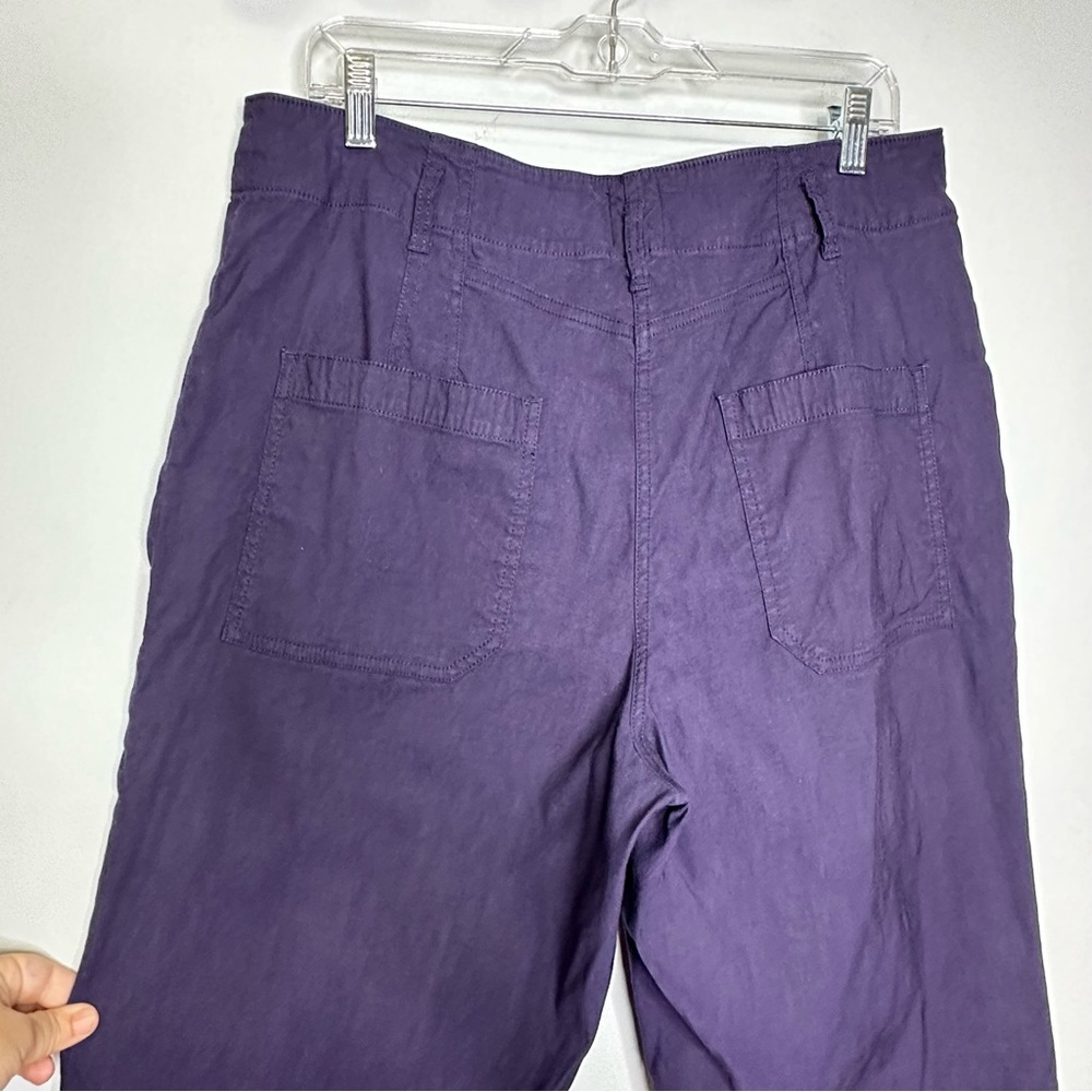 Maeve Anthropologie The Junie  Jean Wide Leg Stretch Pants In Navy Blue Size 34 - Picture 10 of 16